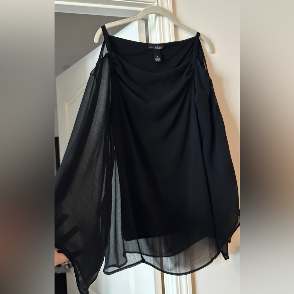 Black Chiffon Style Top
